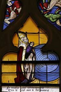 Window depicting God creating the Firmament by French School